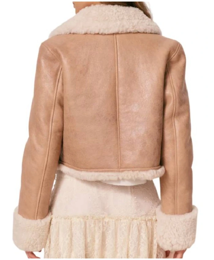 Ava Dash TV Series Next Gen Season 2 Shearling Full Zip Leather Jacket