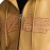 Avirex Script Nappa Leather Tan Hoodie