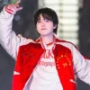 BTS ARIRANG World Tour Toronto Suga Satin Quilted Bomber Jacket
