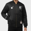 BTS SUGA Clippers Glitch Black Bomber Jacket 