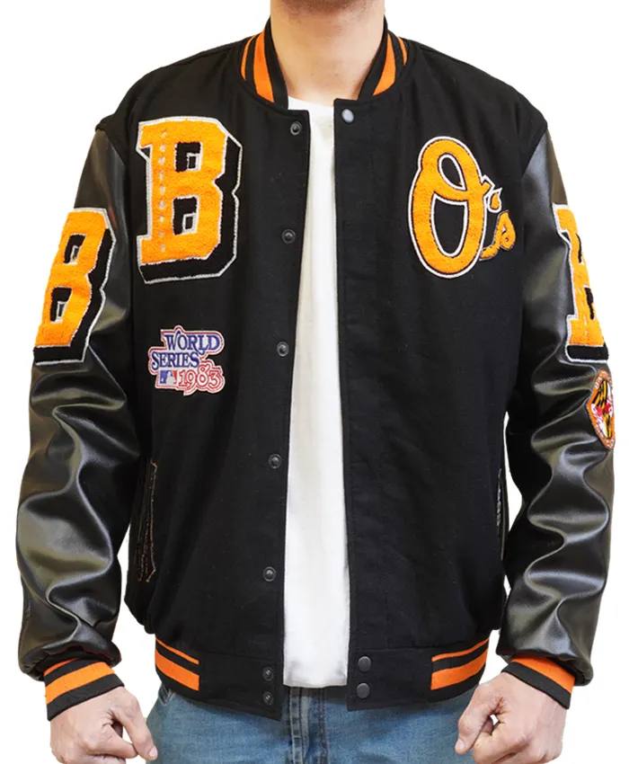 Baltimore Orioles Mashup Letterman Varsity Jacket