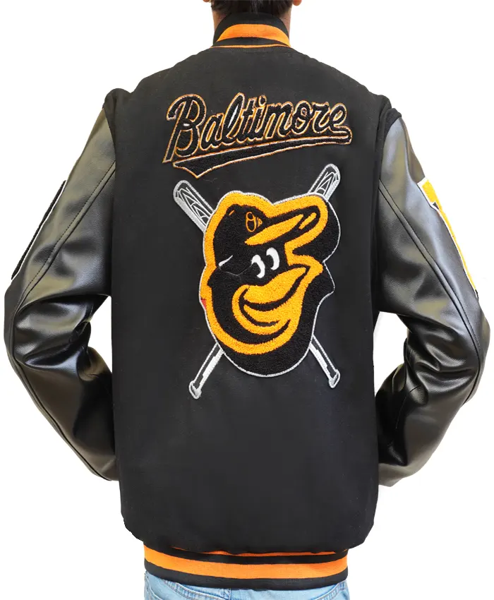 Baltimore Orioles Mashup Letterman Varsity Jacket - Image 2