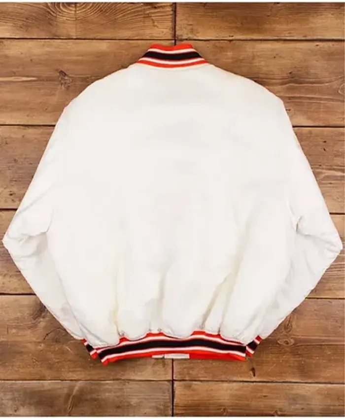 Baltimore Orioles White Varsity Jacket - Image 2