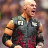 Baron Corbin WWE SummerSlam 2026 Red Black Biker Leather Vest