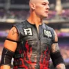Baron Corbin WWE SummerSlam Red Black Biker Leather Vest