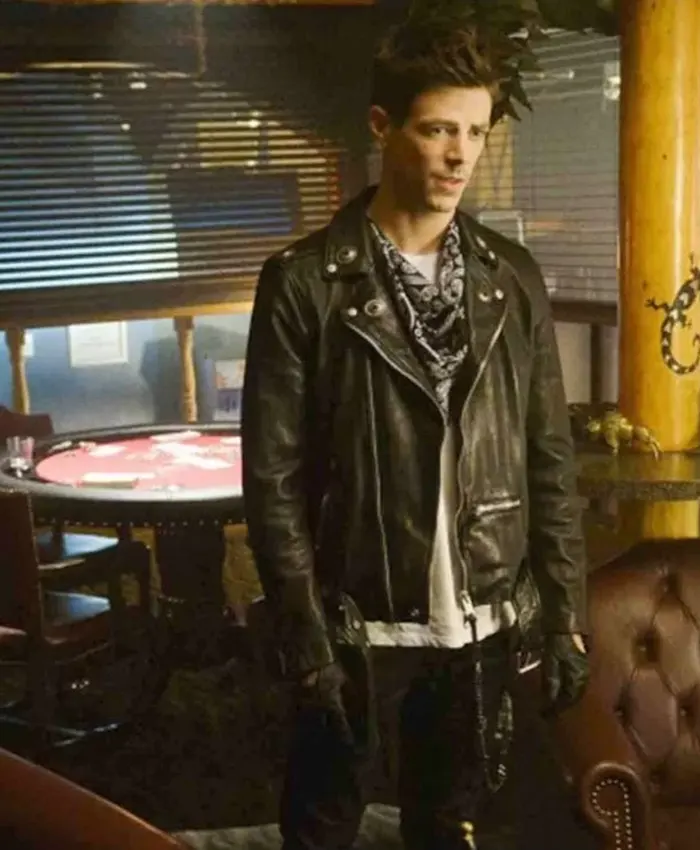 Barry Allen TV Series The Flash Elseworlds Black Biker Leather Jacket