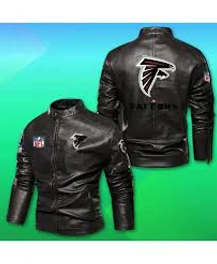 Benny Atlanta Falcons Black Motorcycle Leather Jacket