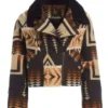 Beth Dutton TV Series Dutton Ranch 2026 Kelly Reilly Fur Collar Aztec Print Jacket