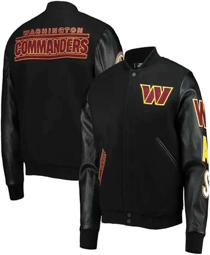 Bette Hahn Washington Commanders Black Varsity Jacket