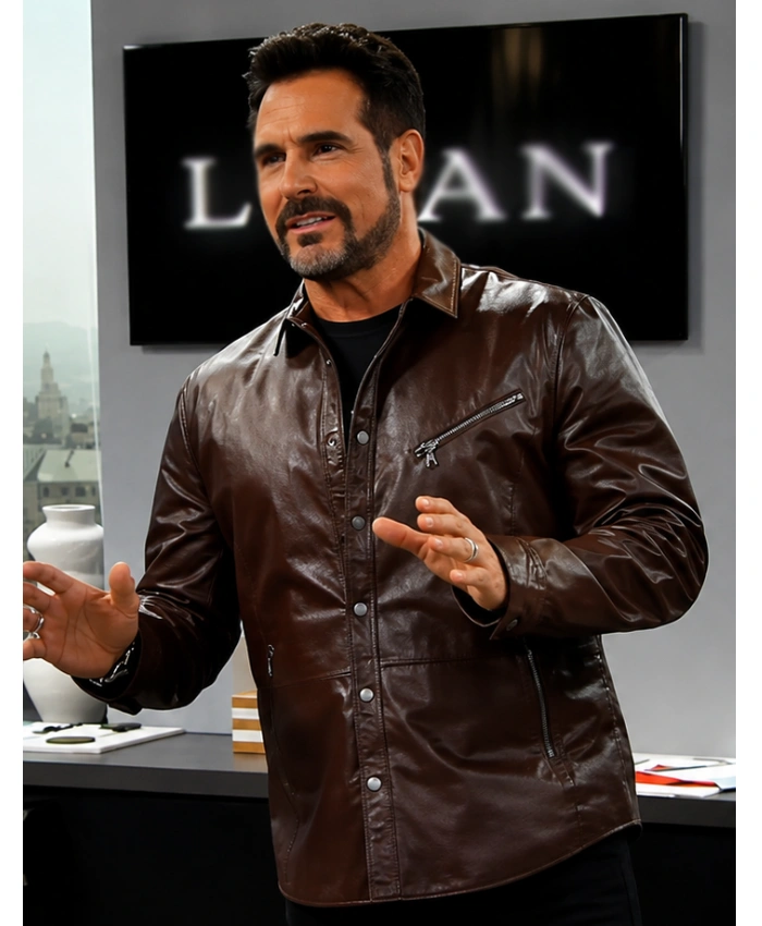 Don Diamont TV-Series Bold and the Beautiful August 2026 Bill’s Shirt Leather Jacket