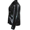 Black CBS Mornings Mary Blige Leather Blazer