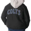 Black Indianapolis Colts Bomber Full-Snap Jacket with Hood