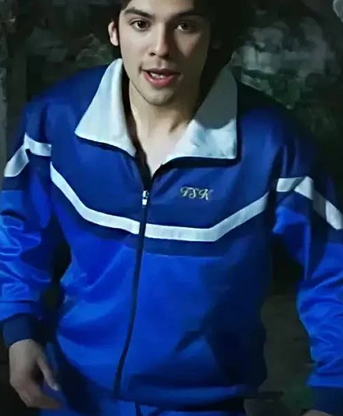 Blue Beetle Xolo Mariduena Blue Track Satin Jacket