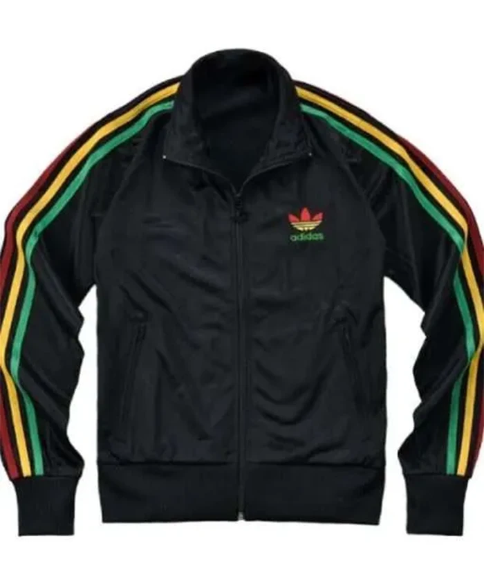 Bob Marley Black Adidas Track Jacket - Image 2