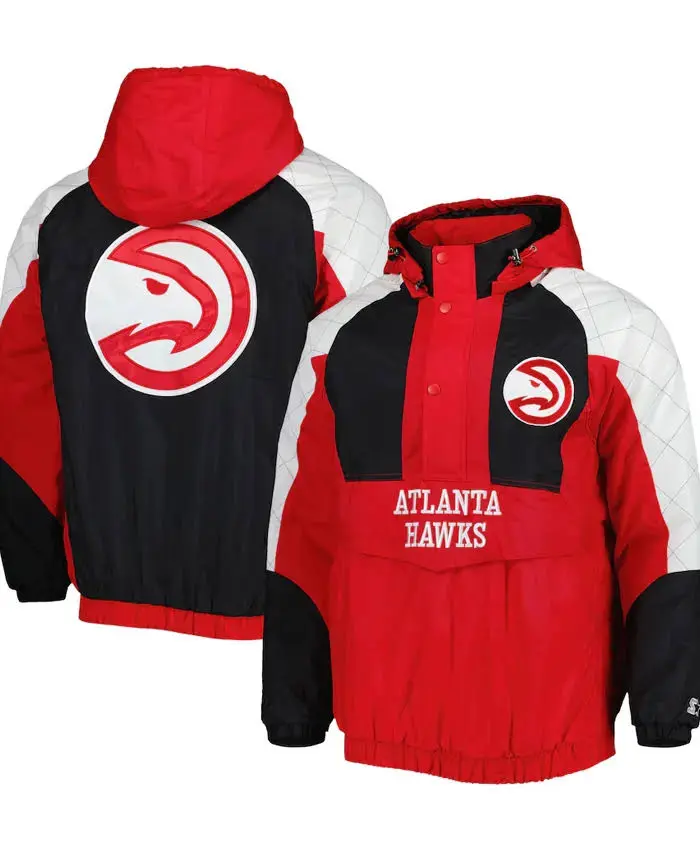 Body Check Atlanta Hawks Half Zip Hooded Jacket