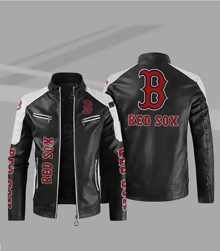 Boston Red Sox Full Zip-Up Leather Jacket