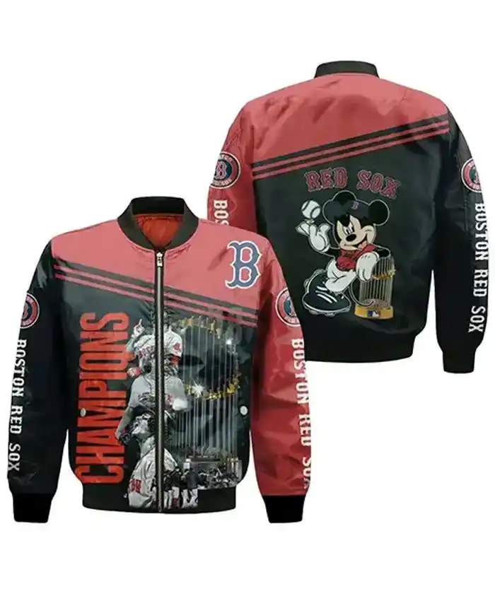 Boston Red Sox Mickey Mouse Bomber Jacket