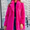 Briony Mink Fur Shocking Pink Coat