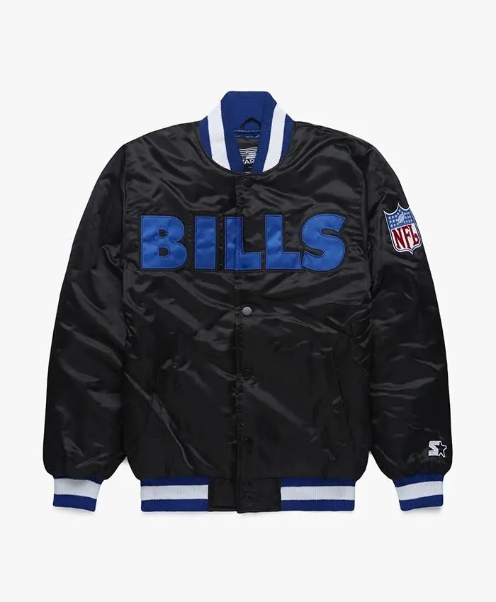 Buffalo Bills Homage X Starter Blackout Varsity Jacket