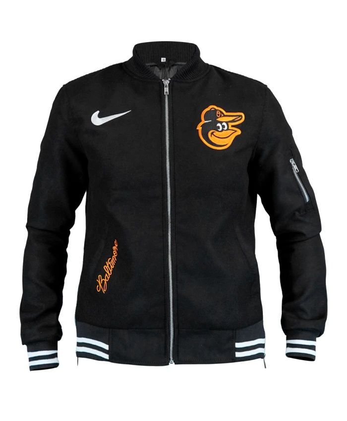 Baltimore Orioles Black Bomber Jacket