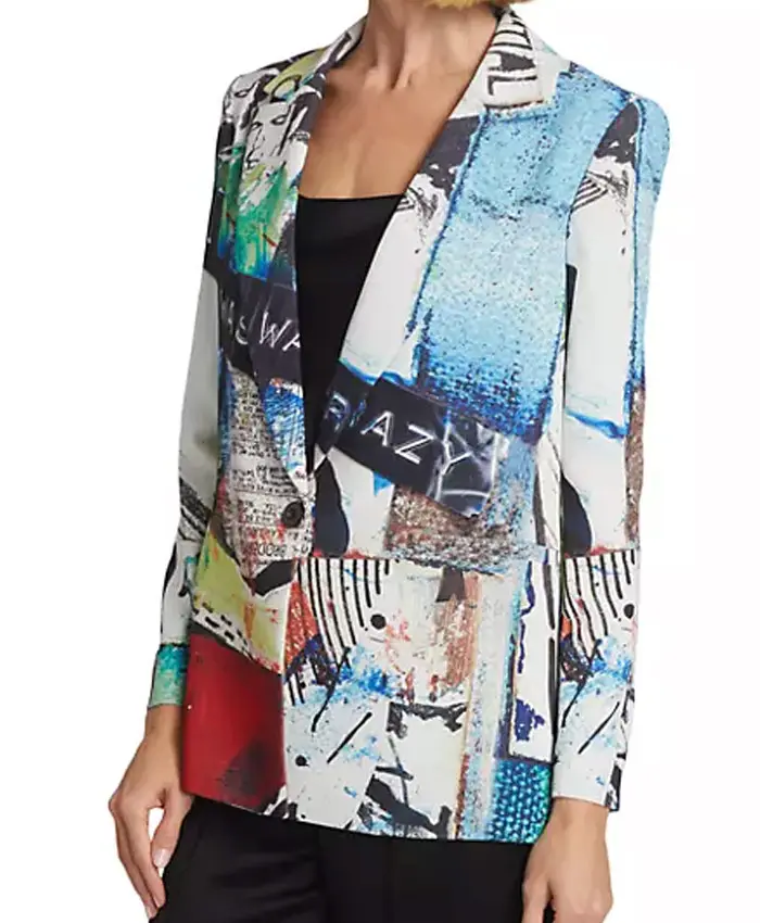 Buy Beat Shazam Season 07 Corinne Foxx Graffiti Print Blazer For Men And Women