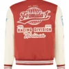 Buy Formula 1 Tech Heritage Red and Off White Wool Varsity Jacket