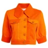 Buy Geffri Maya All American Homecoming Season 03 Simone Hicks Orange Denim Jacket For Unisex
