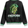 Buy Halloween The Creepshow Retro Black Satin Bomber Varsity Jacket