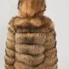Buy Haven Mink Fur Brown Hooded Warm Overcoat For Men And Women