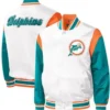 Buy Miami Dolphins Satin Varsity Jacket