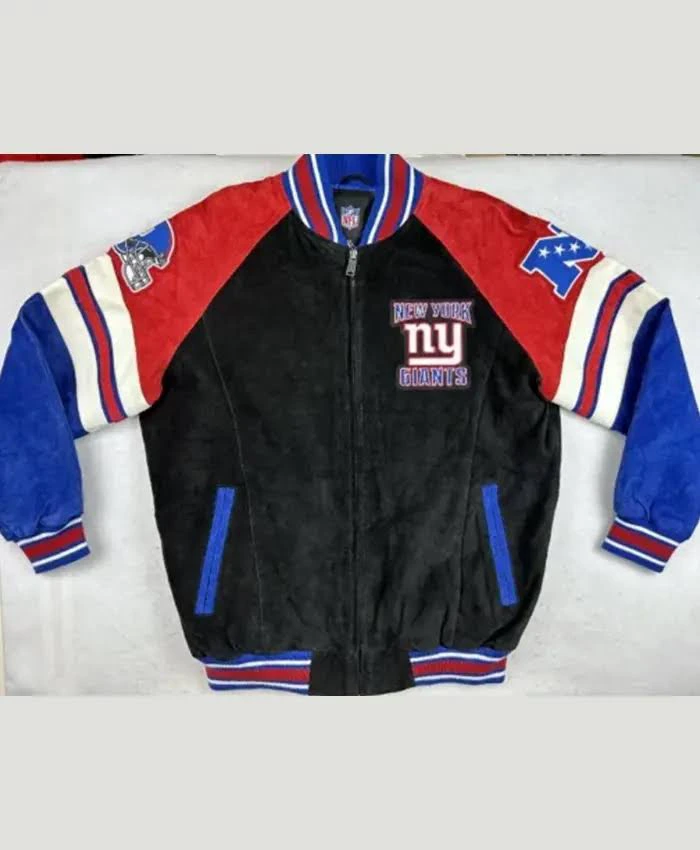 Buy NFL Myrna Howe Team New York Giants Suede Leather Jacket For Men And Women