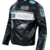 Buy NFL Philadelphia Eagles Zip Up Black Moto Leather Jacket