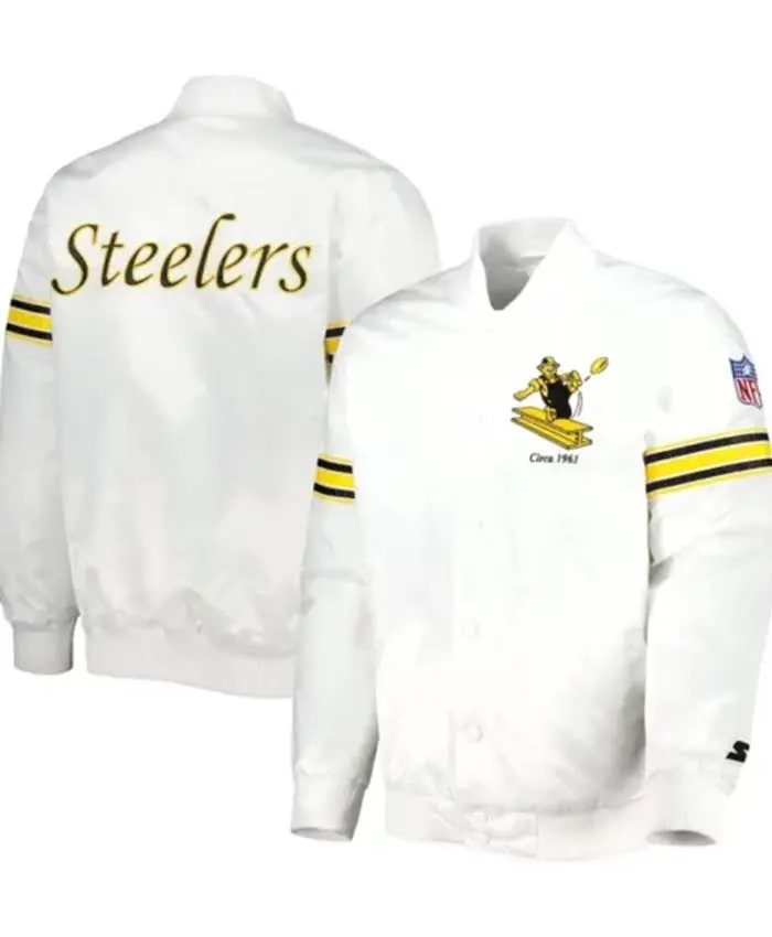 Buy NFL Tracy Kuhn White Pittsburgh Steelers Jacket For Men And Women