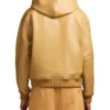 Buy Now Avirex Script Nappa Leather Tan Hoodie