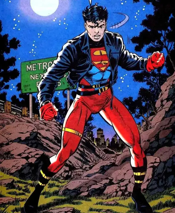 Buy Now Comic Kon El Superboy Conner Kent Black Leather Jacket