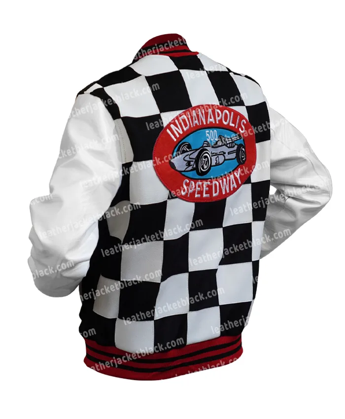 Indianapolis 500 Checkered Bomber Jacket - Image 5