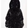 Buy Now Josephine Black Mink Fur Hooded Jacket For Sale