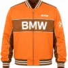 Buy Now Kith x Bmw Orange Zip Up Varsity Jacket