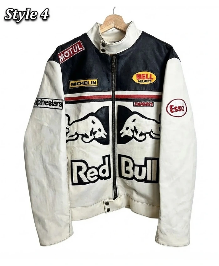 Buy Now Red Bull Bike Racing Leather Jacket For Sale