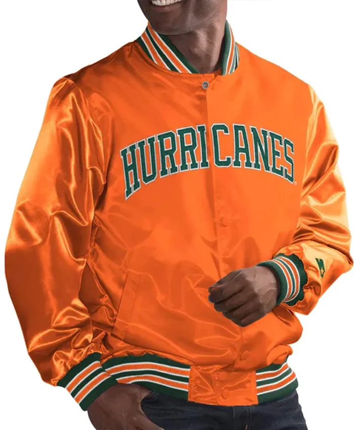 Buy Now Starter Miami Hurricanes Bomber Jacket