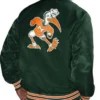 Buy Now Starter Miami Hurricanes Bomber Orange Satin Jacket