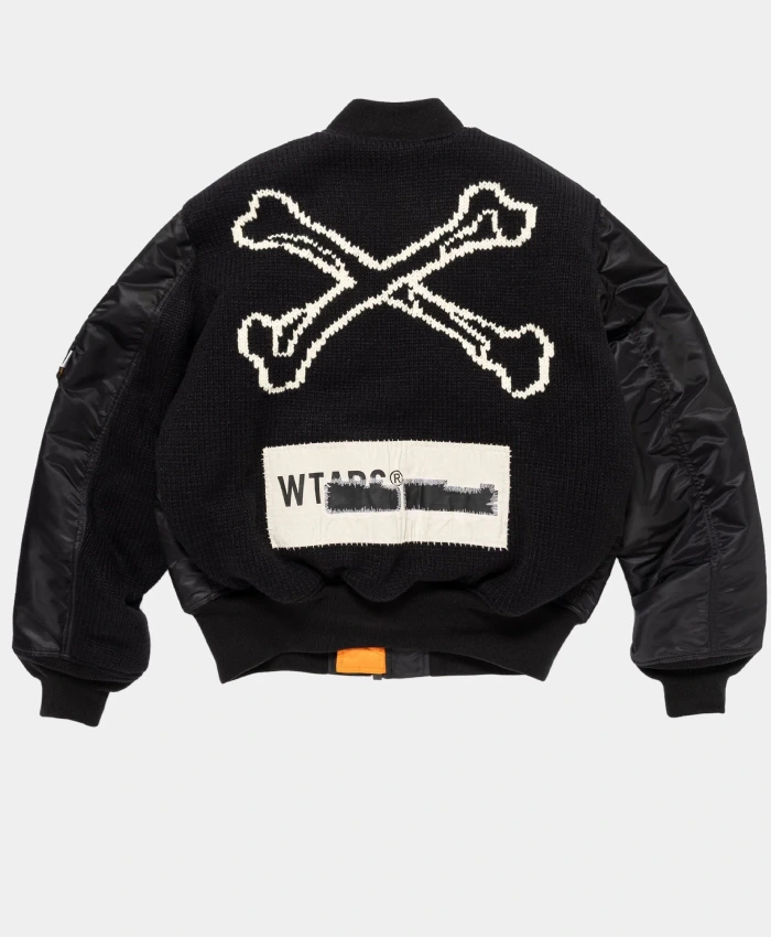 Buy Now WTAPS X ALPHA MA1 Zip Up Black Bomber Jacket