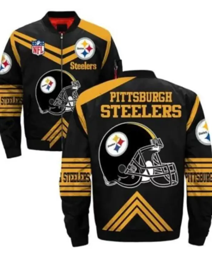 Buy Olin Rau NFL Pittsburgh Steelers Vintage Bomber Jacket For Men And Women For Sale