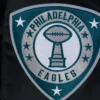 Buy Philadelphia Eagles Letterman Black Satin Jacket