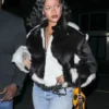 Buy Rihanna Cow Print Fall Trend PU Fur Jacket For Sale