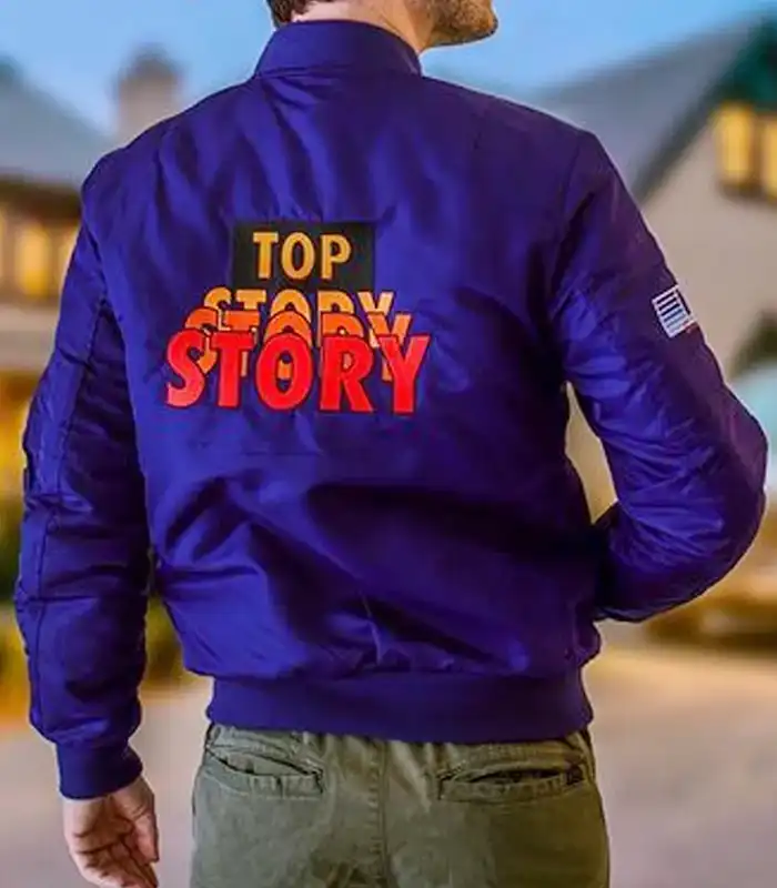 Buy Scream Kenny Top Story Crew Blue Bomber Jacket For Men And Women