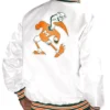 Buy Starter Miami Hurricanes Bomber GreenOrange Satin Jacket