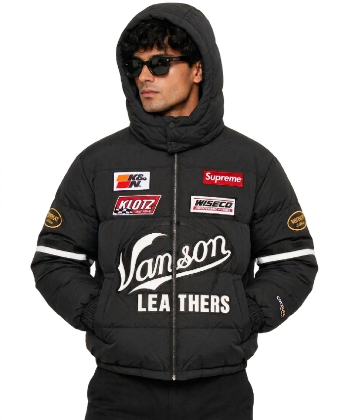 Supreme x Vanson Leathers Cordura Down Jacket in Black