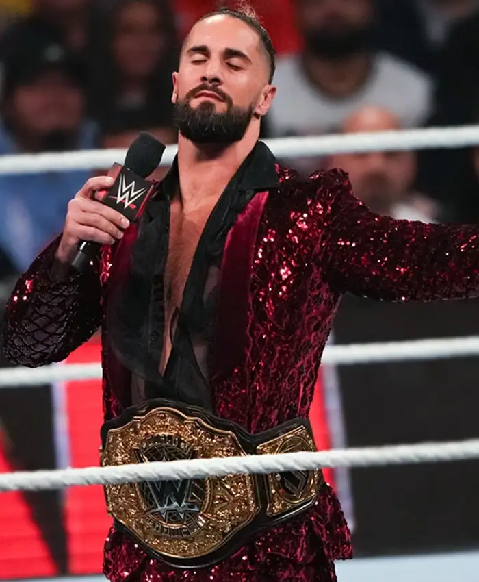 Buy WWE Raw Seth Rollins Red Sequin Blazer For Men And Women