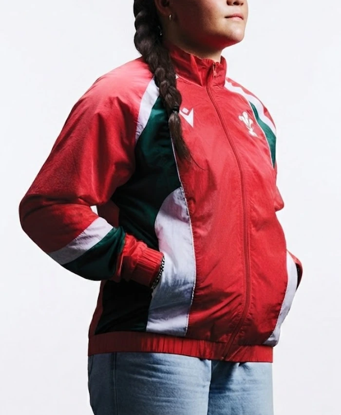 Buy Welsh Rugby Union 2026 Red Zip Up Anthem Jacket